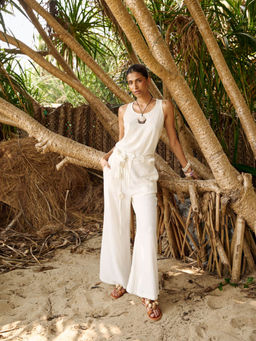 Essgee - White Femme Rose Pant