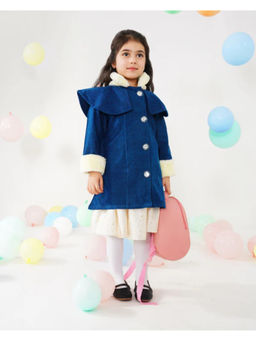 Avokiddos - Girls Blue Little Snow Winter Overcoat