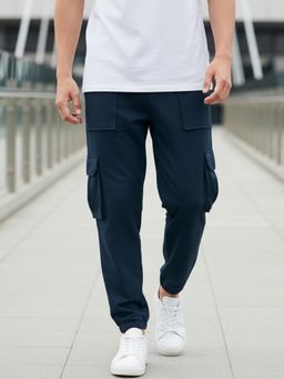 Bewakoof - Air 1.0 Men's Navy Blue Oversized Cargo Joggers