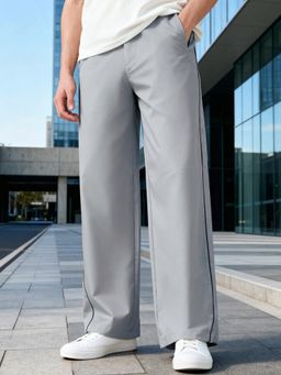 Bewakoof - Men Lime Stone Grey Oversized Parachute Pant