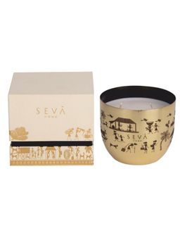 SEVA HOME - Dil Se Heirloom Gold Scented CandleClassic, Luxury Festive Gift, Décor