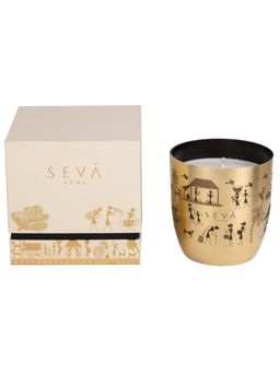 SEVA HOME - Dil Se Heirloom Gold Scented CandleLarge, Festive Gift & Home Décor