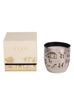SEVA HOME - Dil Se Heirloom Silver Scented CandleLarge, Festive Gift & Home Décor