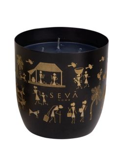 SEVA HOME - Dil Se Heirloom Black Scented CandleLarge, Festive Gift & Home Décor
