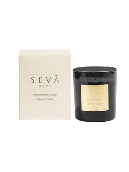 SEVA HOME - Signature Summertime Cedar Scented Candle Gift Box | Luxury Home Décor