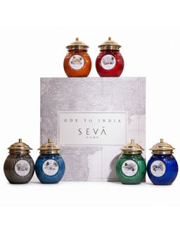 SEVA HOME - 6 Cities Essence Candle Set Ode To India Collection Gift Box | Home Décor