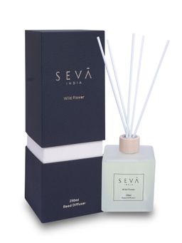 SEVA HOME - Wild Flower Reed Diffuser (250 Ml) - Long-Lasting Aroma For Home & Office