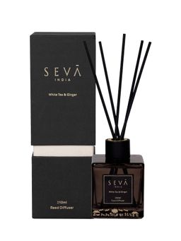 SEVA HOME - Reed Diffuser - Dil Se White Tea (250 Ml) Long-Lasting Scent