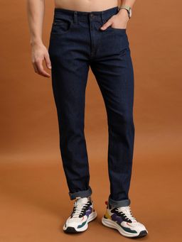 HIGHLANDER - Men Slim Fit Mid-Rise Dark Jeans