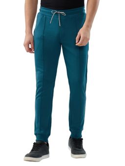 Park Avenue - Slim Fit Solid Dark Teal Joggers