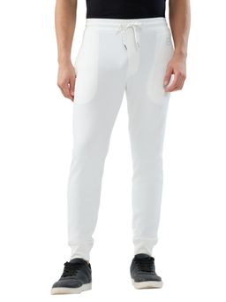 Park Avenue - Slim Fit Solid White Joggers