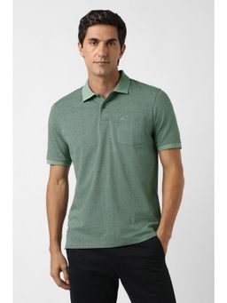 Peter England - Men Green Print Polo T-Shirt