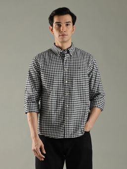 Tommy Hilfiger - Black Checks Regular Fit Cotton Shirt