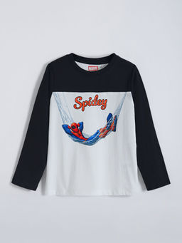 Hopscotch - White Spidey Sky Swing Cotton T-shirt