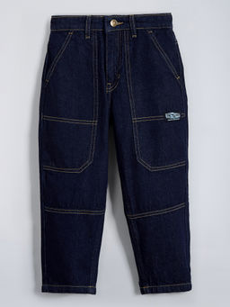 Hopscotch - Navy Blue Balloon Fit Denim Jeans