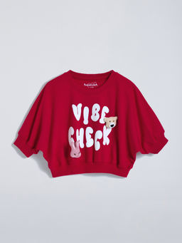 Hopscotch - Red Puppy Applique Sweatshirt