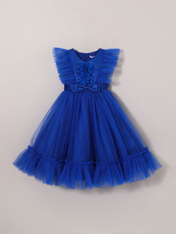 Hopscotch - Blue Ruffle Embellished Gown