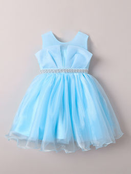 Hopscotch - Blue Beads Embellished Dress