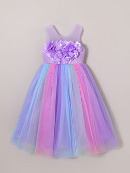 Hopscotch - Multi-Color Floral Applique Gown