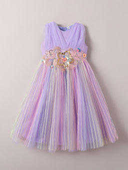 Hopscotch - Lavender Floral Applique Gown