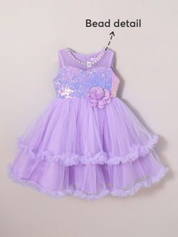 Hopscotch - Lavender Sequin Embellished Dress