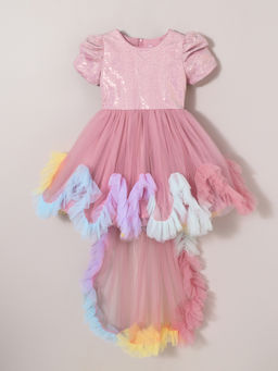 Hopscotch - Pink Sequin Embellished Dress