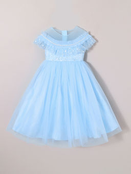 Hopscotch - Blue Beads Embellished Gown