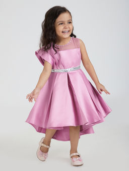 Hopscotch - Purple Lace Embellished Dress