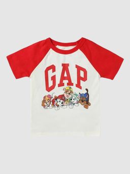GAP - Boys Red Relaxed Fit Paw Patrol Baseball T-Shirt