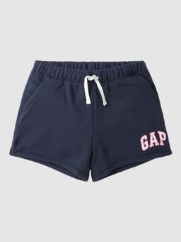 GAP - Kids Navy Blue Logo Regular Mid-Rise Shorts
