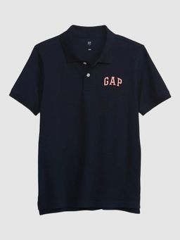 GAP - Boys Blue Relaxed Applique Polo T-Shirt