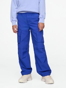 GAP - Boys Blue Regular Fit Mid-Rise Cargo Trousers