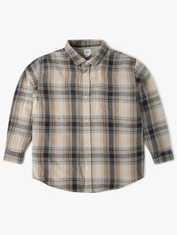 GAP - Boys Multi Color Checked Spread Collar Shirt
