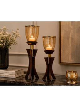 De Maison Decor - The Romanus flame candle holder (Pack of 2)