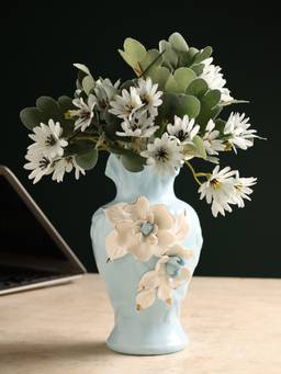 De Maison Decor - Elodie Fleur Blue Porcelain Vase