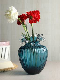 De Maison Decor - Gatsby Blue Glass Vase Small