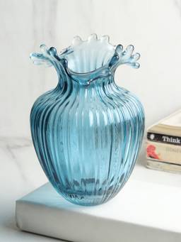 De Maison Decor - Gatsby Blue Glass Vase Large