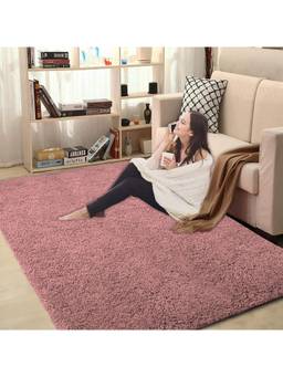 LUXEHOME INTERNATIONAL - Vegas Super Soft, Anti Slip, Washable Microfiber Carpet (Fuscia, 3x5ft)