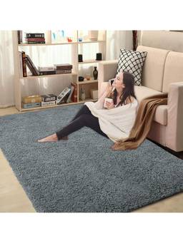 LUXEHOME INTERNATIONAL - Vegas Super Soft, Anti Slip, Washable Microfiber Carpet (Grey, 3x5ft)