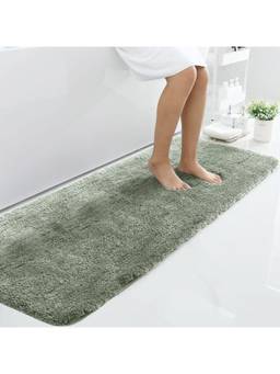 LUXEHOME INTERNATIONAL - Vegas Soft, Anti Slip, Washable Microfiber Runner (Pastel Green, 2x5ft)