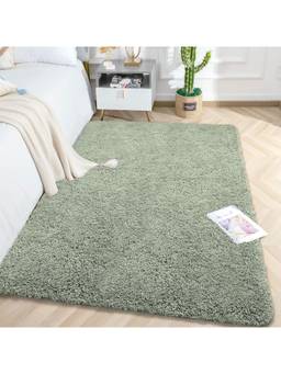 LUXEHOME INTERNATIONAL - Vegas Super Soft, Anti Slip, Washable Microfiber Carpet (Pastel Green, 4x6ft)
