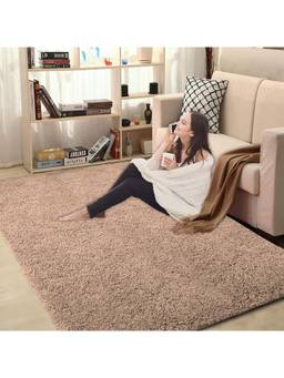LUXEHOME INTERNATIONAL - Vegas Super Soft, Anti Slip, Washable Microfiber Carpet (Rust, 3x5ft)