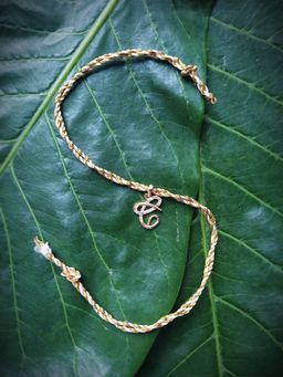 Digital Dress Room - Letter C Name Rakhi Designs Personalized Alphabet Gold Plated Customized Ad