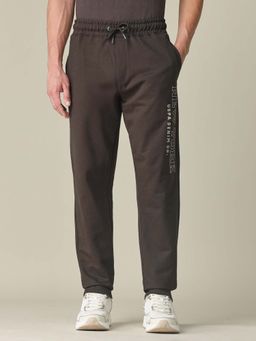 U.S. Polo Assn. Denim Co. - Men's Brown Brand Embossed Regular Fit Track Pants
