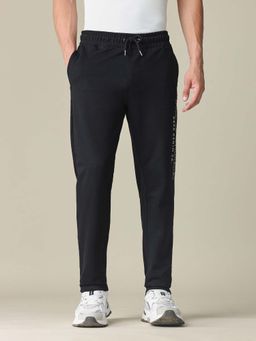 U.S. Polo Assn. Denim Co. - Men's Black Brand Embossed Regular Fit Track Pants