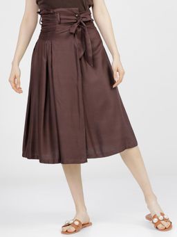 TOKYO TALKIES - Womens A-Line Tie Up Skirt