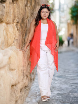 KASSUALLY - Plus Size Sleeveless Shrug