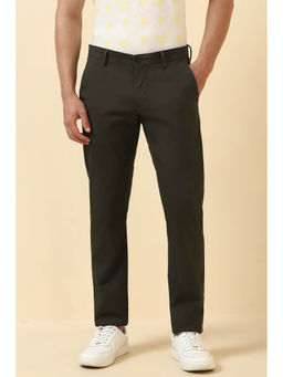Allen Solly - Men Green Solid Cotton Blend Casual Trouser