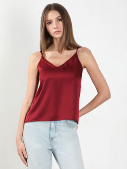 VERO MODA - Red V-Neck Slip Top