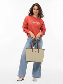 Tommy Hilfiger - Logo White Polyurethane Tote Bag